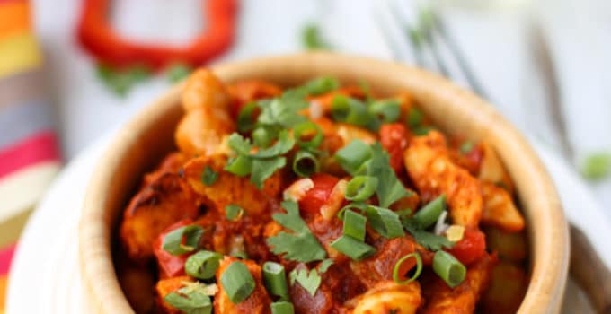 BBQ Chicken Pasta | Comfort food at its best! Cooked chicken with a marinara & BBQ sauce blend...topped with shredded gouda and provolone! Yum! and don't forget the chopped cilantro and green onions! | WorldofPastabilities.com