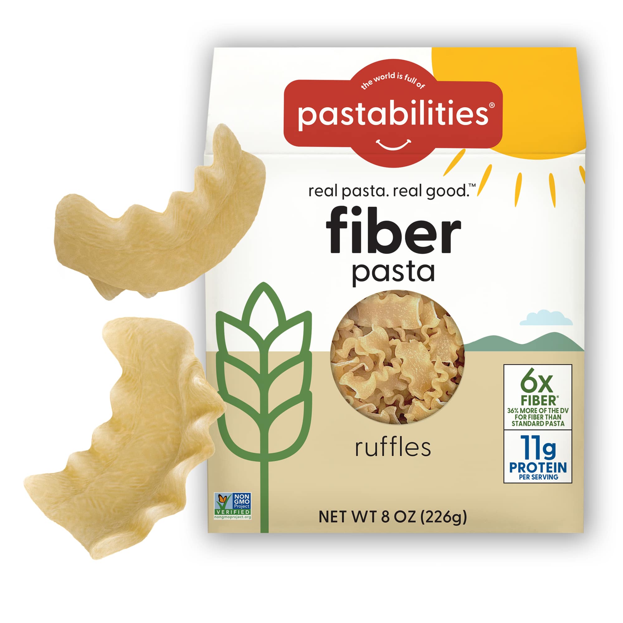 Fiber Pasta Ruffles, High Fiber & Good Protein Pasta