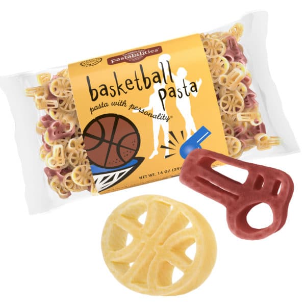 Basketba;; Pasta Bag with pasta pieces