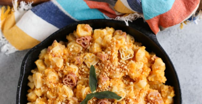 Healthy Butternut Mac and Cheese | Enjoy mac and cheese like never before! Butternut squash shines with a bit of Parmesan and cheddar...not to be missed...except for the calories! | WorldofPastabilities.com