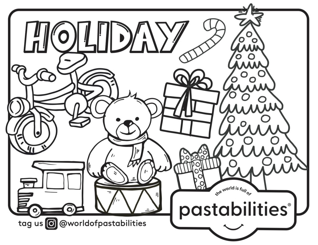 Pastabilities holiday coloring page