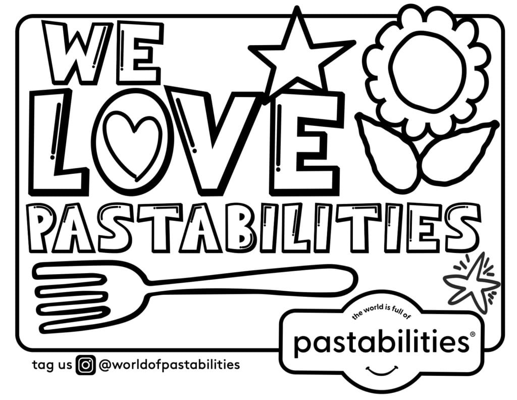 Pastabilities coloring page
