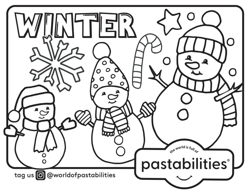 Pastabilities winter coloring page