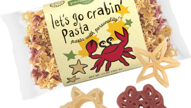 Let's Go Crabin' Pasta Bag with pasta pieces