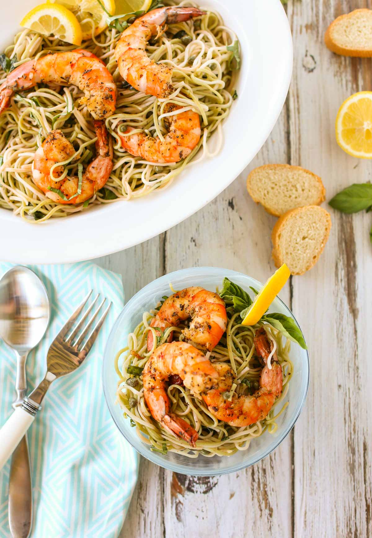 Creole Shrimp with Lemon Basil Pasta - The Pasta Shoppe