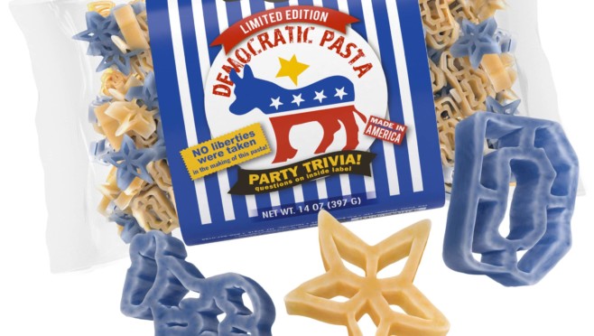 Democratic Pasta Bag with pasta pieces