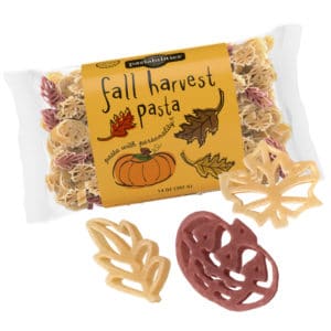 Fall Harvest Pasta Bag with pasta pieces