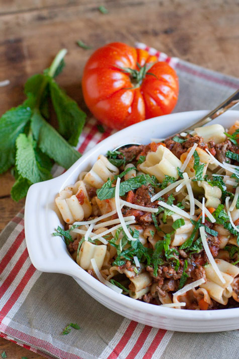 Healthy Beef Ragu with Mint - The Pasta Shoppe