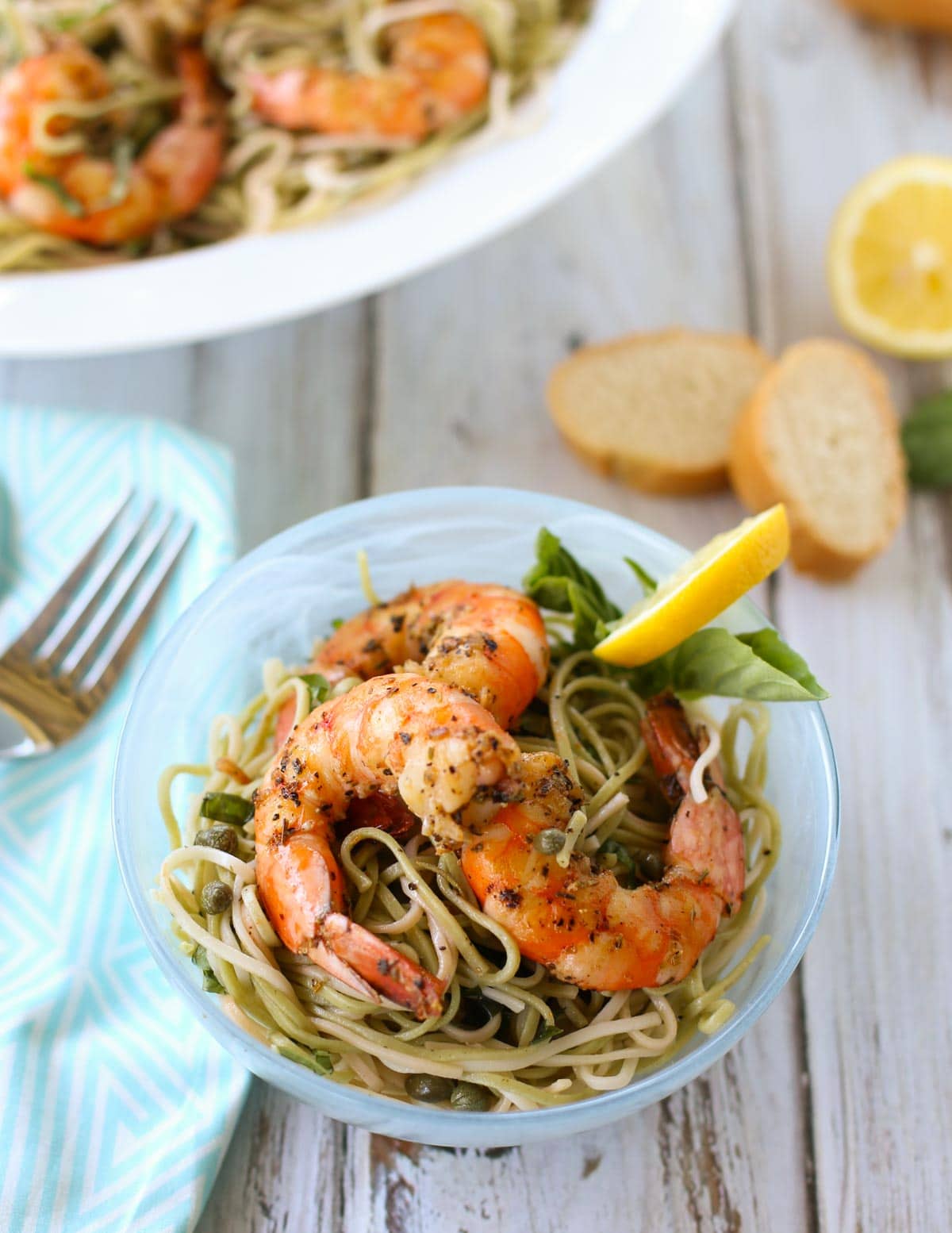 Creole Shrimp with Lemon Basil Pasta - The Pasta Shoppe