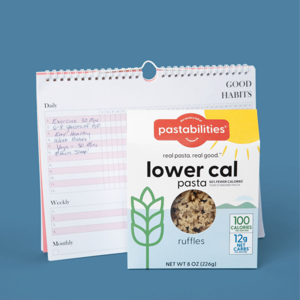 lowe rcal pasta with a good habits calendar