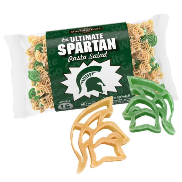 Michigan State Spartan Pasta Bag with pasta pieces