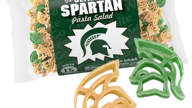 Michigan State Spartan Pasta Bag with pasta pieces