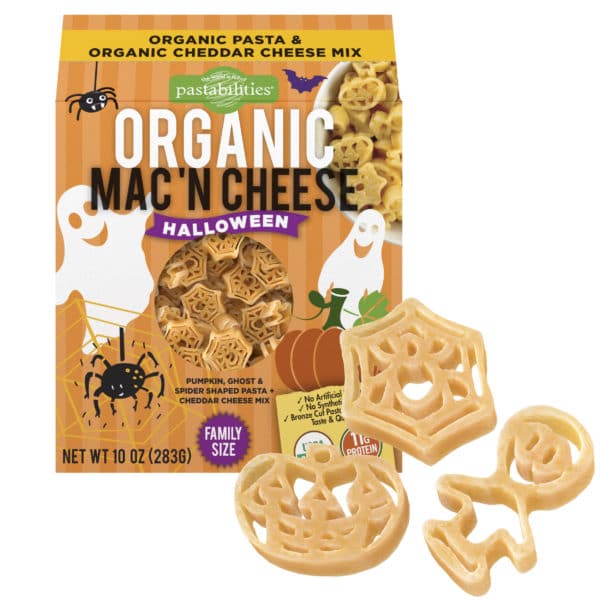 Organic Halloween Mac and Cheese Pasta Box with Pasta Pieces