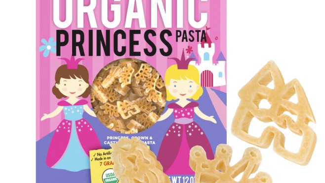 Organic Princess Pasta Box with pasta pieces