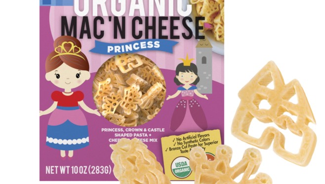 Organic princess Mac and Cheese Pasta Box with pasta pieces