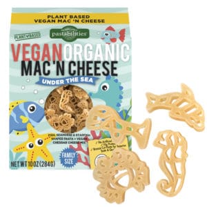 Vegan Organic Under the Sea Pasta Box with pasta pieces