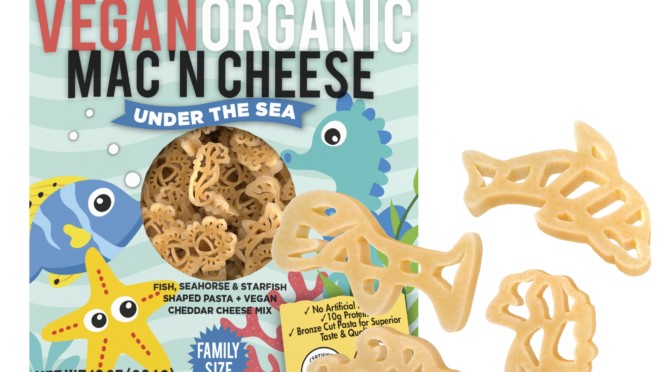 Vegan Organic Under the Sea Pasta Box with pasta pieces