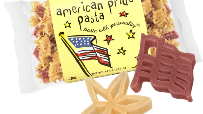 American Pride Pasta Bag with pasta pieces