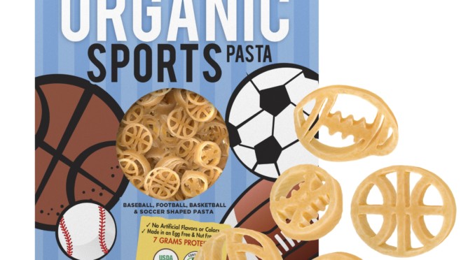 Organic Sports Pasta Box with pasta pieces