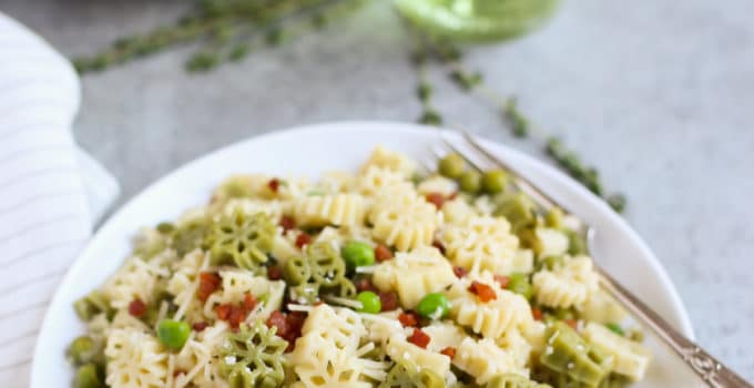 Snowman Pasta with Crispy Pancetta Peas and Parmesan | World of Pastabilities