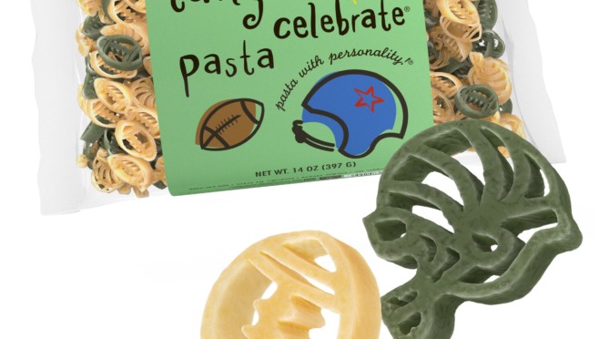 Tailgate and Celebrate Pasta Bag with pasta pieces
