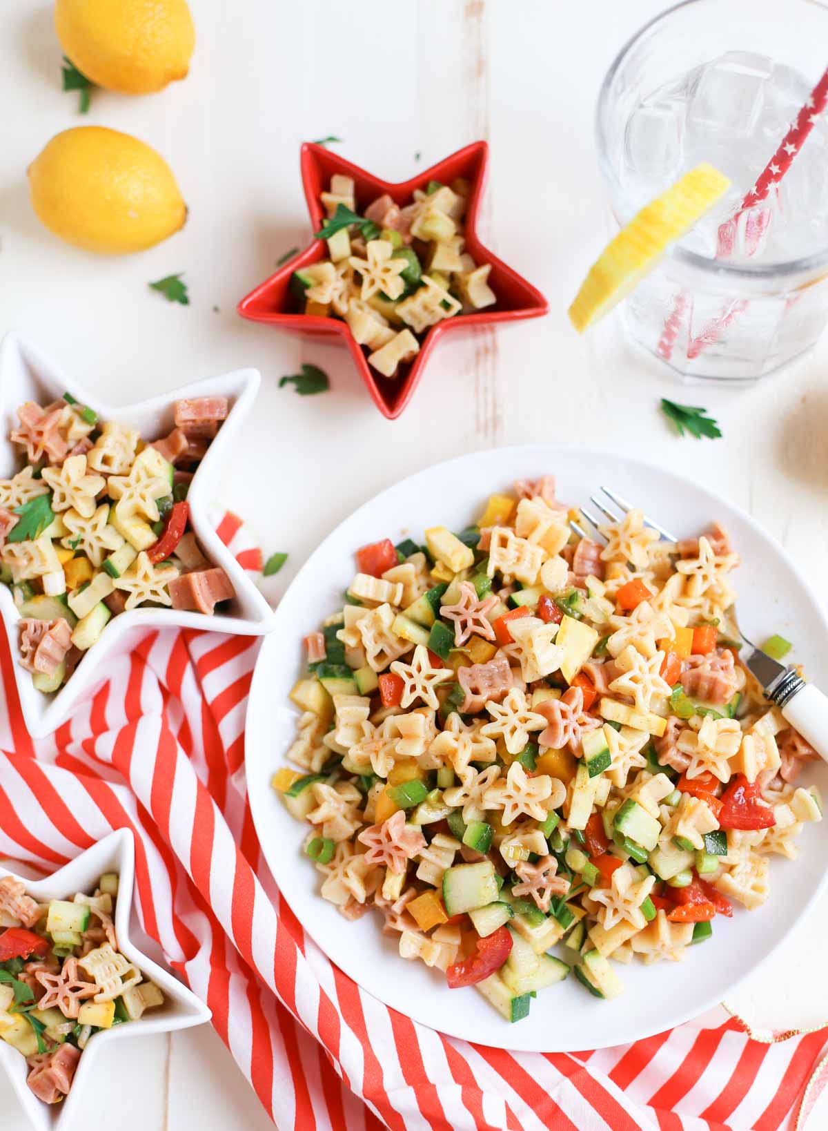 Fresh & Light Veggie Pasta Salad with Spicy Lemon Dressing