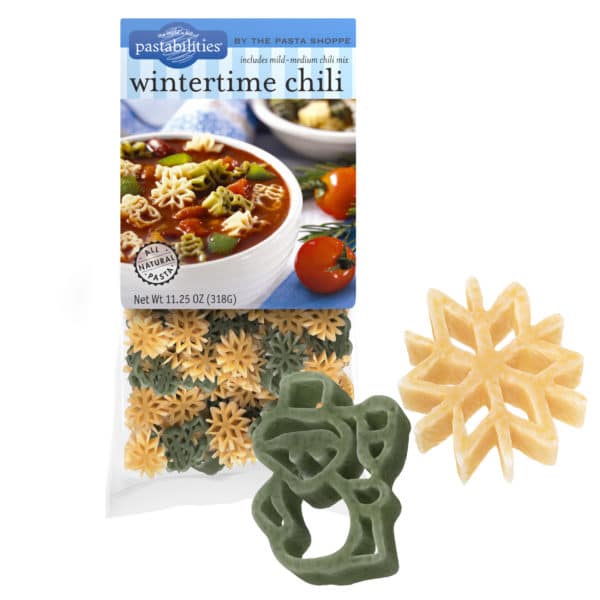 Wintertime Chili Pasta Bag with pasta pieces
