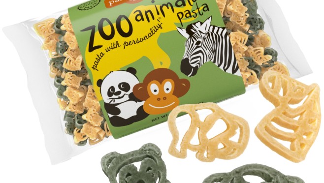 Zoo Animals Pasta Bag with pasta pieces