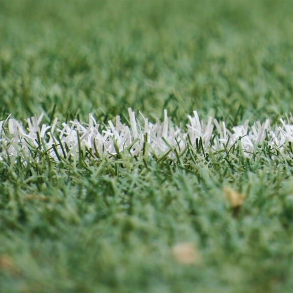 close up of grass on a football field