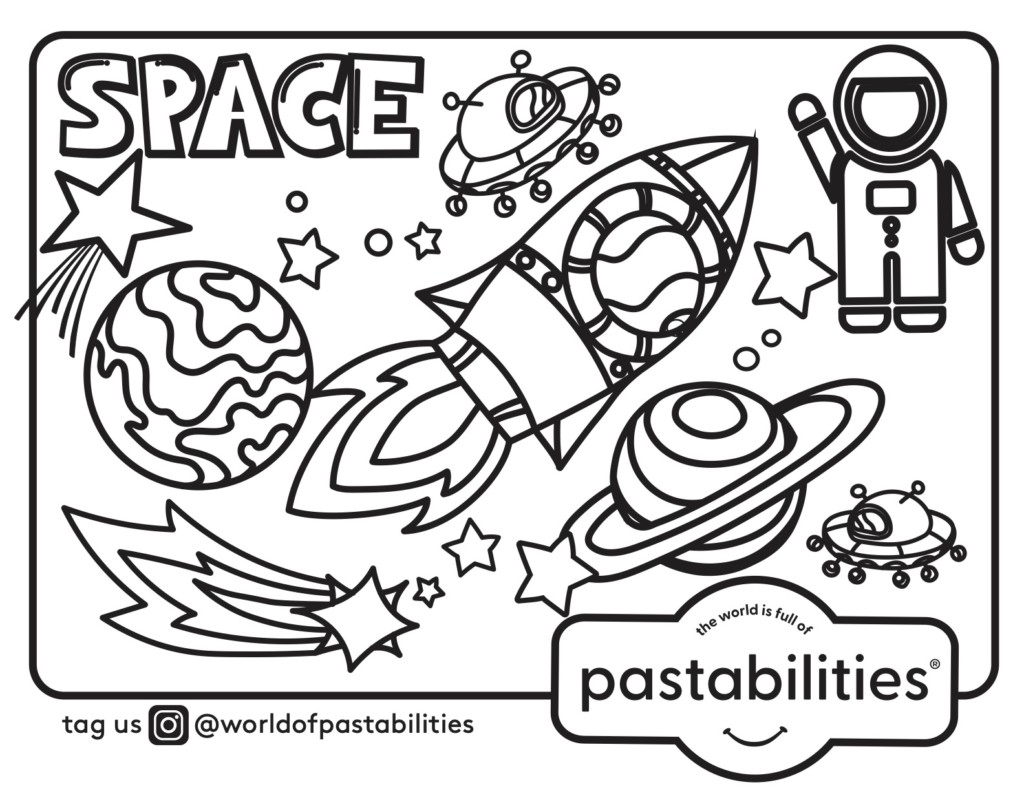 Pastabilities space coloring page