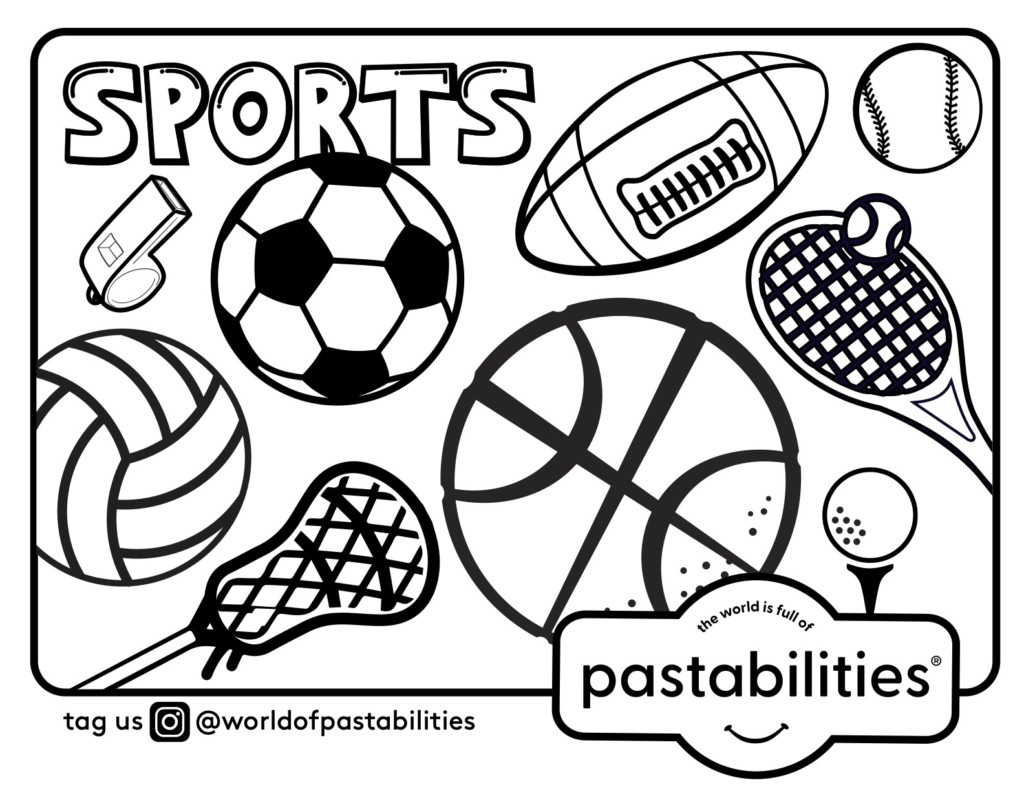 Pastabilities sports coloring page