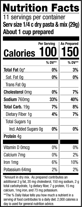 chicken noodle soup nutrition facts